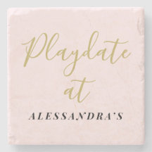 Anpassat Namn Minimalistisk Rolig Pastell Rosa Gul