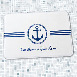 Anpassat namn Modern Anchor Bath Mat Badrumsmatta