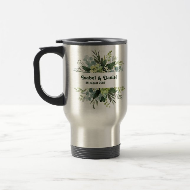 Anpassat Namn modern blom- flickaktig Kaffe Mugg (Vänster)