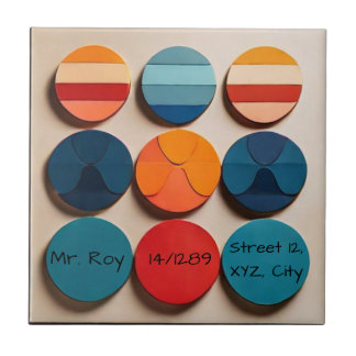 Anpassat namn Modern Mid Century Geometric Mönster Kakelplatta