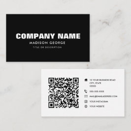Anpassat namn modern minimalistisk QR-kod för soci Visitkort