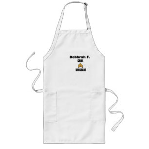 Anpassat namn #modersday Pocket Aprons Långt Förkläde