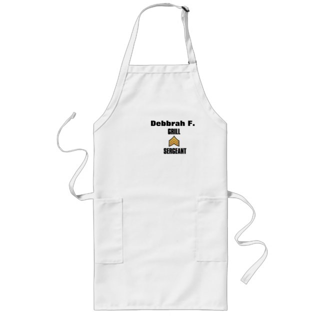 Anpassat namn #modersday Pocket Aprons Långt Förkläde (Framsidan)