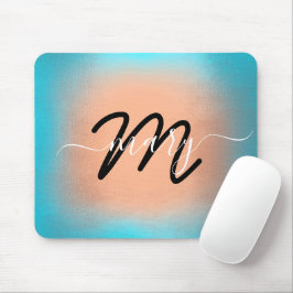 Anpassat namn Monogram Ombre Blue Ro Musmatta