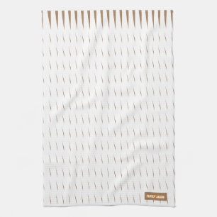 Anpassat namn monogram rand vinkar brun sats med kökshandduk