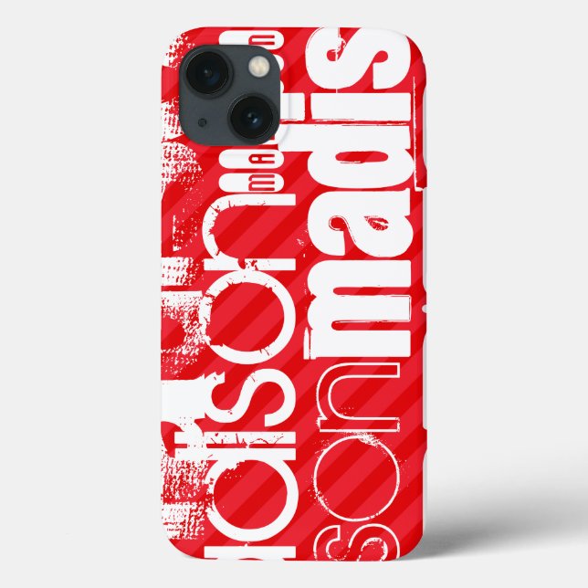 Anpassat namn Mönster på Red Diagonal Rand (Baksida)