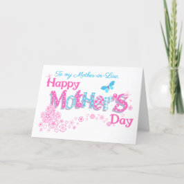 Anpassat namn Mors dag med blomsterkort Helgkort