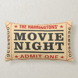 Anpassat namn "Movie Biljett" dekorativ kudde