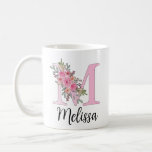 Anpassat namn Mugg - Elegant "M", första utformnin<br><div class="desc">Gör varje liten personlig med det här anpassade namnet Mugg, med en vackert designad "M"-inledning och ditt namn som du skriver ut på ett elegant sätt nedan. ☕ Perfekt för kaffe älskare, teentusiaster eller som en tankeställare för någon speciell! 🌟: En högkvalitativ keramik med en glansig avsluta Snyggt "M"-design med...</div>