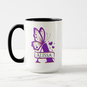 Anpassat namn Mugg, Personlig Butterfly Kopp
