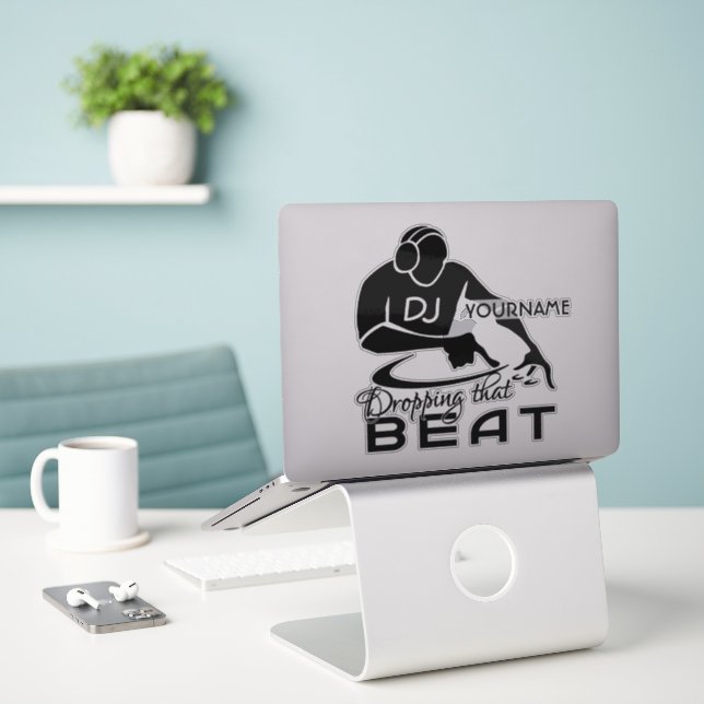 Anpassat namn Music DJ Klistermärken (Laptop På Skrivbordet)