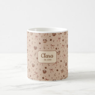 Anpassat Namn Mysig Kakao Varm Choklad Mönster Pre Kaffemugg