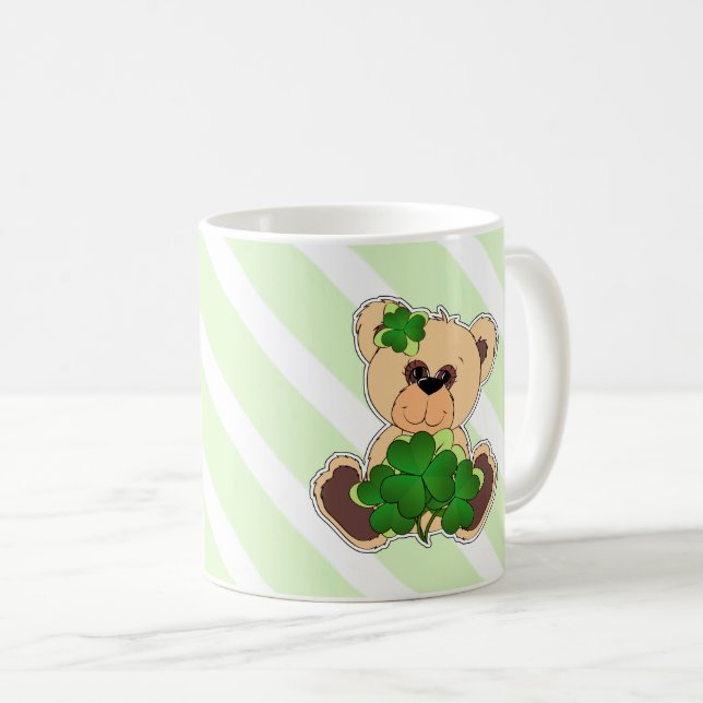 Anpassat namn Nalle St. Patrick's Day Gift Mugg (Framsida höger)