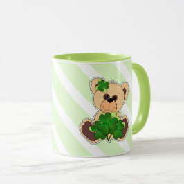 Anpassat namn Nalle St. Patrick's Day Gift Mugg