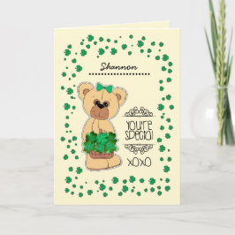 Anpassat namn | Nalle St. Patrick's Day Kort
