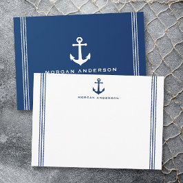 Anpassat namn Nautical Boat Anchor Rope Rand Anteckningskort