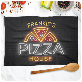 Anpassat namn Neon Italia Pizzeria Pizza House Kökshandduk