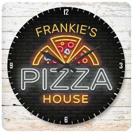 Anpassat namn Neon Italia Pizzeria Pizza House Stor Klocka