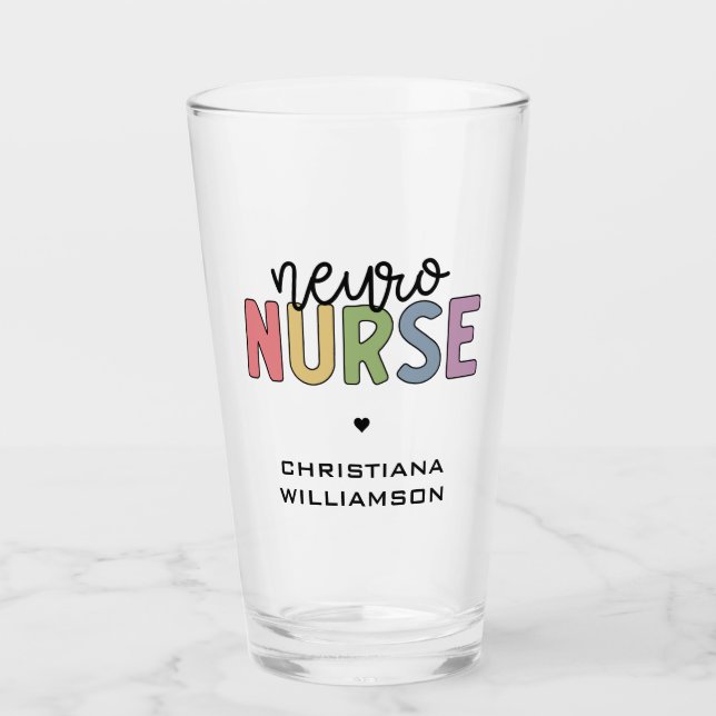 Anpassat namn Neuro Nurse Neuroscience Nurse Gifts Glaskopp (Framsida)