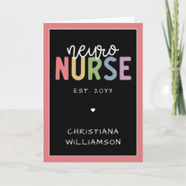 Anpassat namn Neuro Nurse Neuroscience Nurse Gifts Kort