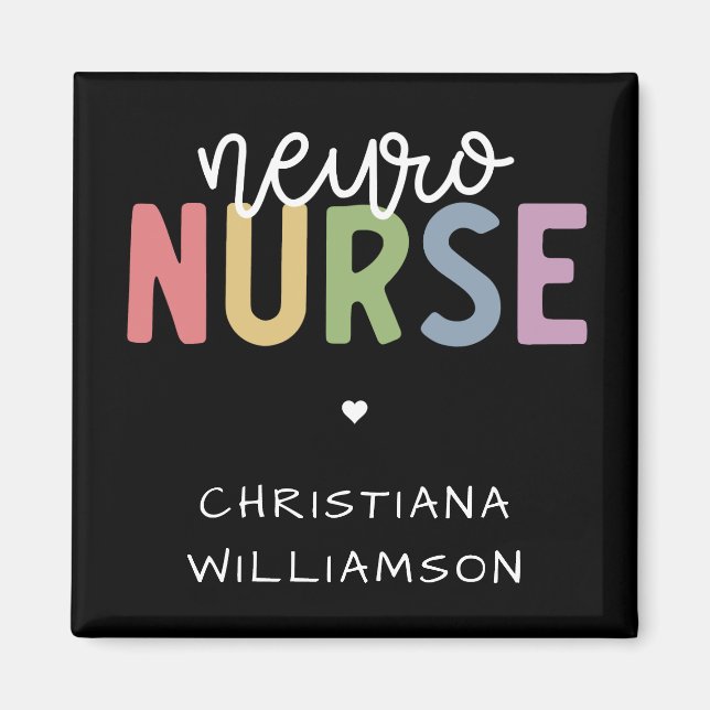 Anpassat namn Neuro Nurse Neuroscience Nurse Gifts Magnet (Framsidan)