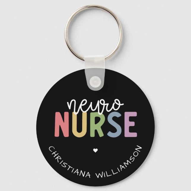 Anpassat namn Neuro Nurse Neuroscience Nurse Gifts Nyckelring (Framsida)