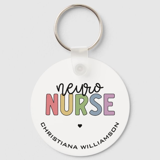 Anpassat namn Neuro Nurse Neuroscience Nurse Gifts Nyckelring (Framsida)