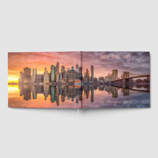 Anpassat namn New York City Skyline Gästböcker (Full)