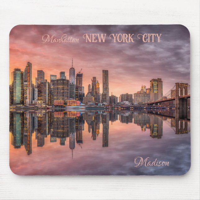 Anpassat namn New York City Skyline Musmatta (Framsidan)