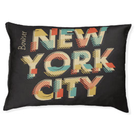 Anpassat namn New York City Typografi hundbäddar