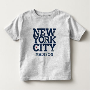 Anpassat namn New York City Typography-kläder T Shirt