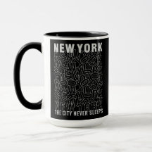 Anpassat namn New York Typography mugg