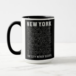 Anpassat namn New York Typography mugg