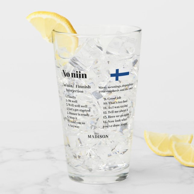 Anpassat namn "No niin" finska orddefinitioner Glaskopp (Framsida Ice)