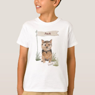 Anpassat namn Norfolk Terrier Pet-Hund T Shirt
