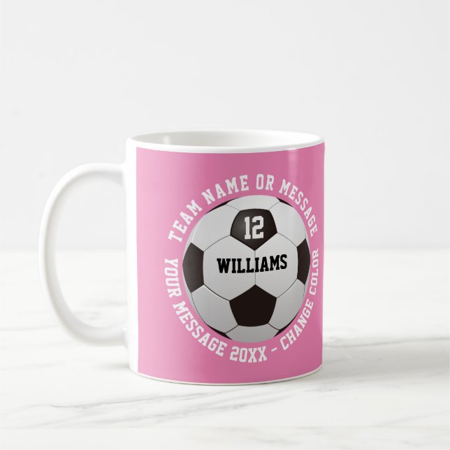Anpassat Namn Nummer Lag Namn Fotboll Kaffemugg (Vänster)