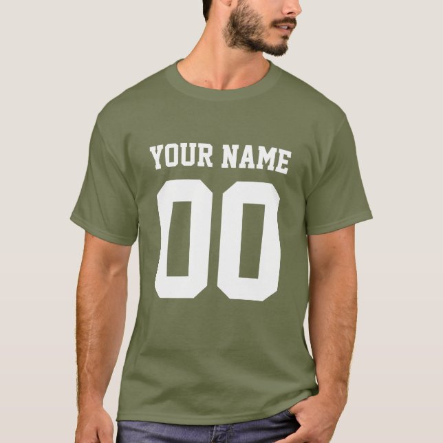 Anpassat namn nummer Manar Football T-Shirt (Framsida)