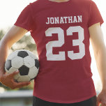 Anpassat namn nummer Manar Sport Jersey T-Shirt<br><div class="desc">Skapa din egen personlig manar-skjorta med eget namn och nummer. En coola anpassade sportskjorta,  det är en underbar presentidé för manar. Trendiget manar-sportkläder är lämplig för all idrott,  inklusive fotboll,  fotboll,  volleyboll,  baseboll,  softball,  basket och hockey. Klicka på Anpassa om du vill lägga till text,  anpassa typsnitt och färg.</div>