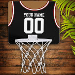 Anpassat namn/nummer Mini Basketball Ring Mini-Basketkorg<br><div class="desc">Roligtens tunna design i ditt favoritlags färg,  personlig med ditt namn och nummer.</div>