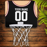 Anpassat namn/nummer Mini Basketball Ring Mini-Basketkorg<br><div class="desc">Roligtens tunna design i ditt favoritlags färg,  personlig med ditt namn och nummer.</div>