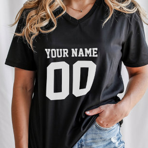 Anpassat namn Nummer på damfotboll T-Shirt