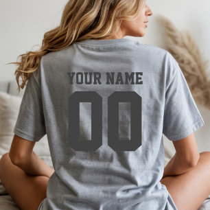 Anpassat namn Nummer på damfotboll T-Shirt