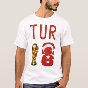 Anpassat Namn Nummer Turkiet 2026 VM T-shirt