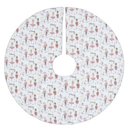 Anpassat namn Nutcracker Ballet Ballerina jul Julgransmatta Borstad Polyester