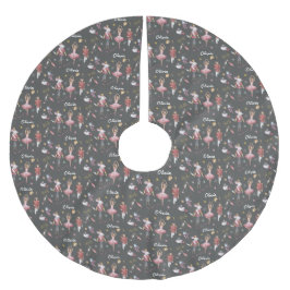 Anpassat namn Nutcracker Ballet Ballerina jul Julgransmatta Borstad Polyester