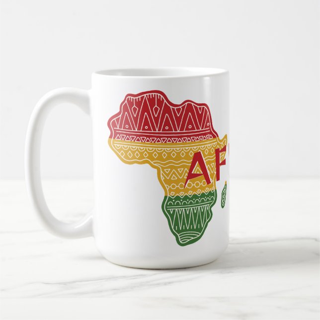 Anpassat namn och Afrika Kaffemugg (Vänster)