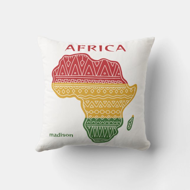 Anpassat namn och Afrika Kudde (Baksida)