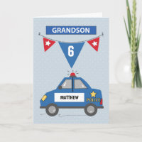 Anpassat namn och ålder Farson 6e Birthday Police