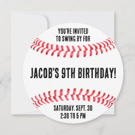 Anpassat namn och anpassad information för Basebal Inbjudningar