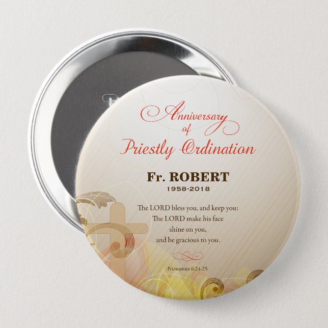 Anpassat namn och år, 60:e bästa beställning knapp (Framsida & baksida)